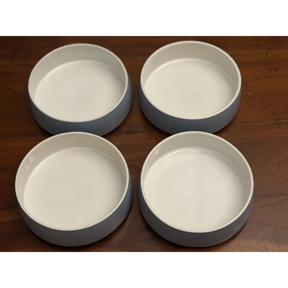 Vintage Dansk Bornholm Blue Bowls Set of 4 Portugal Stoneware Mid Century Modern